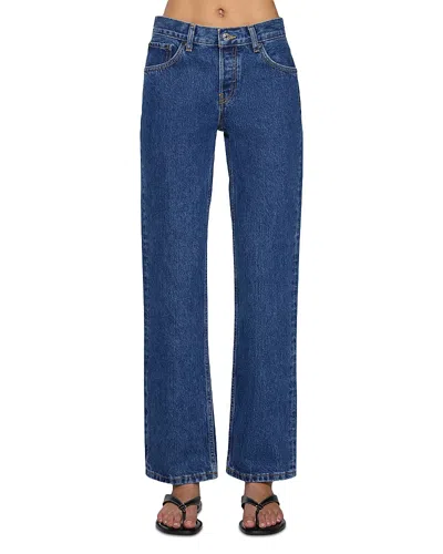 Eb Denim Ariel Mid Rise Wedgie Jeans In Manhattan In Blue