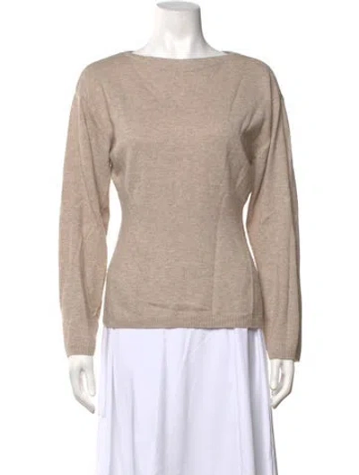 Pre-owned Eb Denim Bateau Neckline Sweater In Neutrals