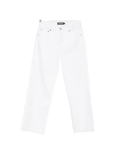 Eb Denim Belt-loop Baggy Jeans In White