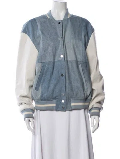 Pre-owned Eb Denim Bomber Jacket In Blue