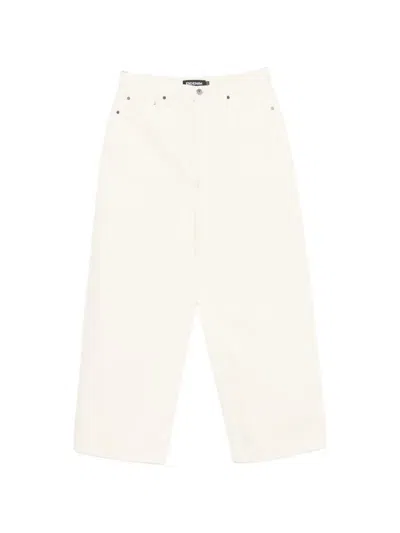 Eb Denim Brea Zip-up Baggy Jeans In Neutral