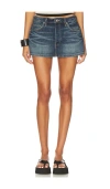 Eb Denim Cherry Mini Skirt In Blue