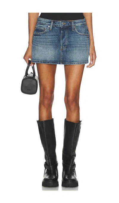Eb Denim Cherry Mini Skirt In Blue