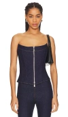 Eb Denim Claire Corset In 漆黑