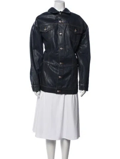 Pre-owned Eb Denim Coat W/ Tags In Blue
