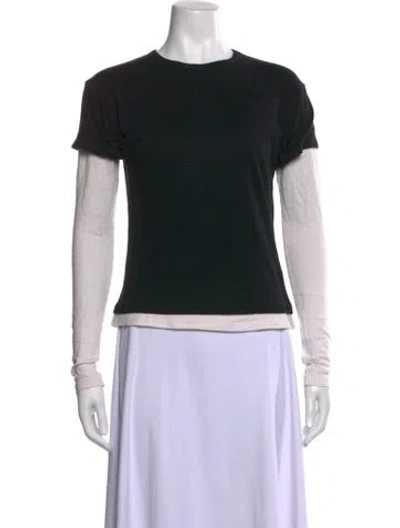 Pre-owned Eb Denim Crew Neck Long Sleeve T-shirt In Black
