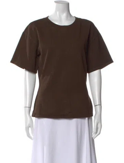 Pre-owned Eb Denim Crew Neck Short Sleeve T-shirt In Brown