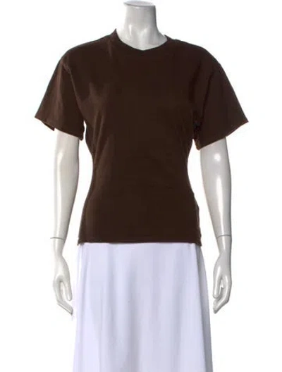 Pre-owned Eb Denim Crew Neck Short Sleeve T-shirt In Brown