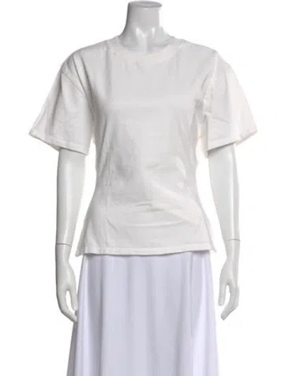 Pre-owned Eb Denim Crew Neck Short Sleeve T-shirt In White
