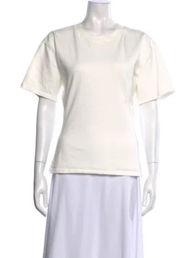 Pre-owned Eb Denim Crew Neck Short Sleeve T-shirt In White