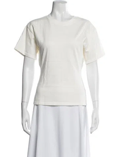 Pre-owned Eb Denim Crew Neck Short Sleeve T-shirt In White