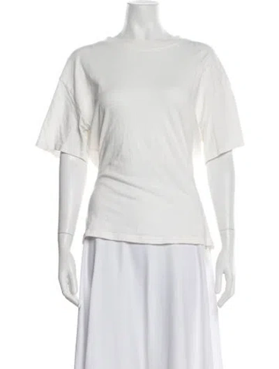 Pre-owned Eb Denim Crew Neck Short Sleeve T-shirt In White