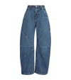 Eb Denim Frederic Mid-rise Wide Curved Jeans In Blue