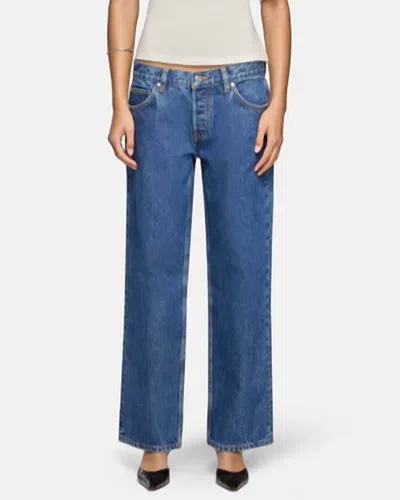 Eb Denim Cropped Low Rise Baggy Jeans In Manhattan In Blue