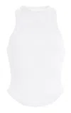 Eb Denim Curve Stretch-cotton Top In White
