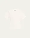 Eb Denim Eero Cotton Oversized Cinched Short-sleeve Tee In Milk