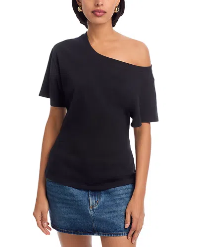 Eb Denim Elena Off The Shoulder Tee In Black