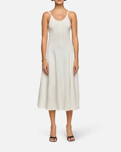 Eb Denim Ellie Midi Dress In Milk In Multi