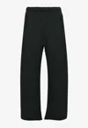 Eb Denim Enzo Barrel-leg Sweatpants In Black