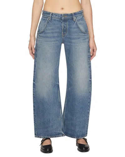 Eb Denim Enzo Cropped Mid Rise Barrel Jean In Blue