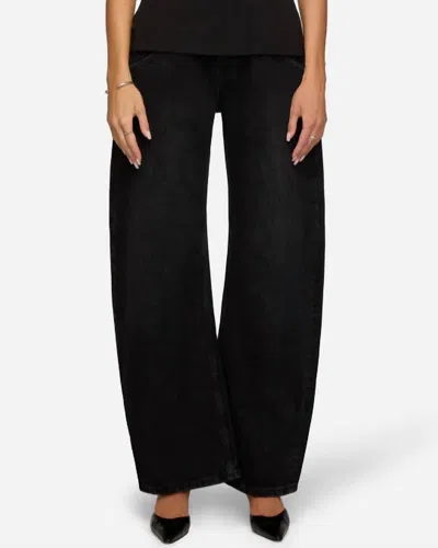 Eb Denim Enzo Mid Rise Barrel Pants In Magica In Black