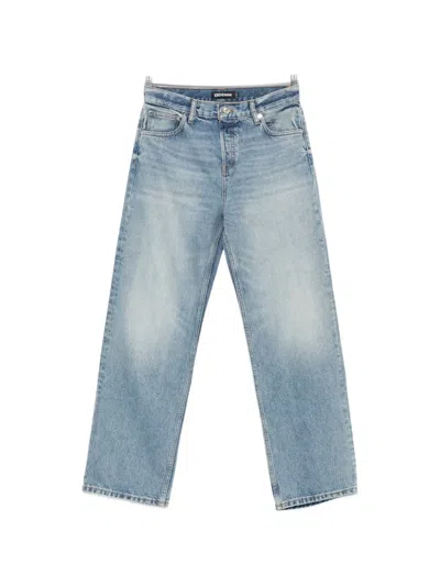 Eb Denim Five-pocket Baggy Jeans In Blue