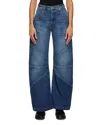 Eb Denim Womens Blue Dream Frederick Brand-patch Relaxed-fit Wide-leg Jeans In Blue Dream