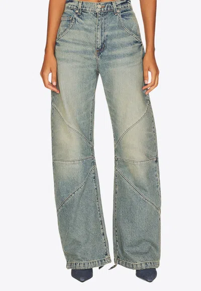 Eb Denim Freddy Cropped Barrel Jean In Blue