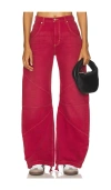 Eb Denim Frederic Barrel Wide Leg In Red