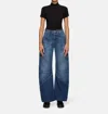 Eb Denim Womens Blue Dream Frederick Brand-patch Relaxed-fit Wide-leg Jeans In Blue