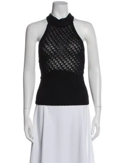 Pre-owned Eb Denim Halterneck Sleeveless Crop Top In Multi