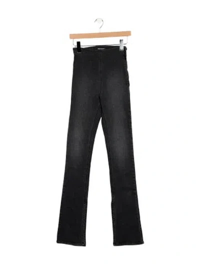 Pre-owned Eb Denim High-rise Flared Jeans In Black