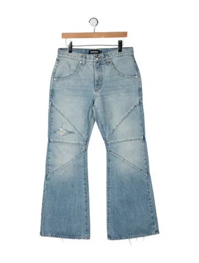 Pre-owned Eb Denim High-rise Flared Jeans In Blue