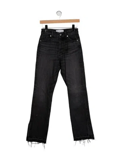 Pre-owned Eb Denim High-rise Straight Leg Jeans In Black