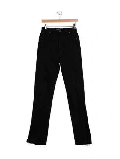 Pre-owned Eb Denim High-rise Straight Leg Jeans In Black