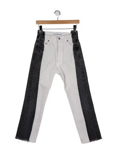 Pre-owned Eb Denim High-rise Straight Leg Jeans In Black