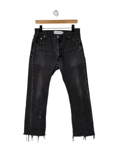 Pre-owned Eb Denim High-rise Straight Leg Jeans In Black