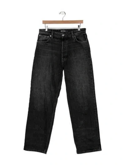 Pre-owned Eb Denim High-rise Straight Leg Jeans In Black
