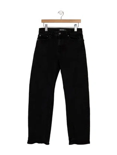 Pre-owned Eb Denim High-rise Straight Leg Jeans In Black