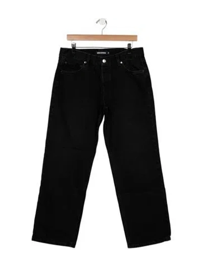 Pre-owned Eb Denim High-rise Straight Leg Jeans In Black