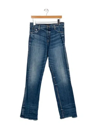 Pre-owned Eb Denim High-rise Straight Leg Jeans In Blue