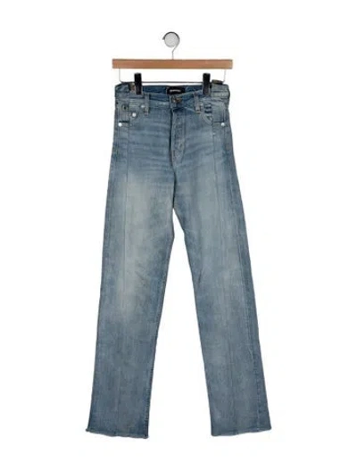 Pre-owned Eb Denim High-rise Straight Leg Jeans In Blue