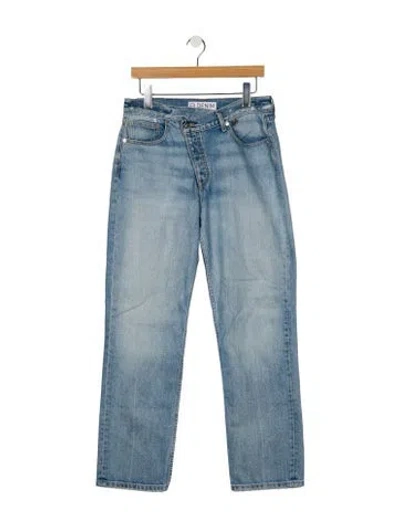 Pre-owned Eb Denim High-rise Straight Leg Jeans In Blue