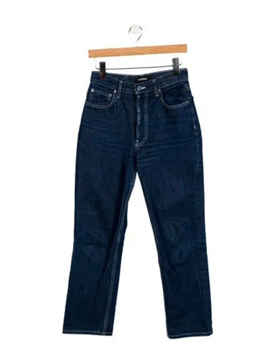 Pre-owned Eb Denim High-rise Straight Leg Jeans In Blue