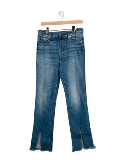 Pre-owned Eb Denim High-rise Straight Leg Jeans In Blue