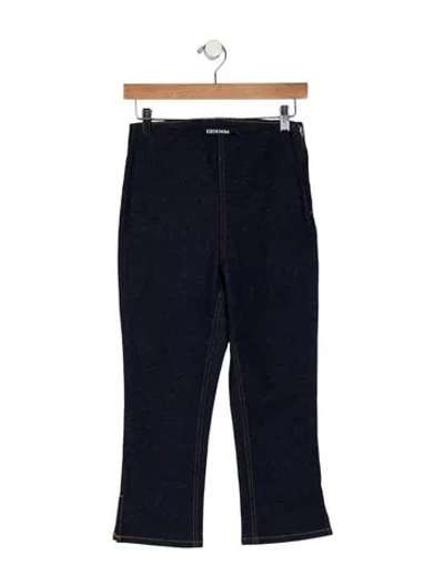 Pre-owned Eb Denim High-rise Straight Leg Jeans In Blue