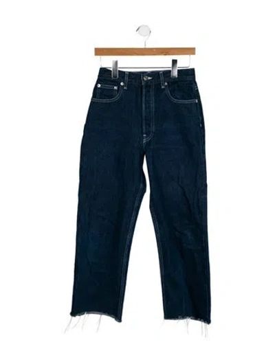 Pre-owned Eb Denim High-rise Straight Leg Jeans In Blue