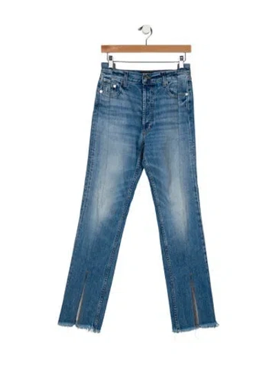 Pre-owned Eb Denim High-rise Straight Leg Jeans In Blue