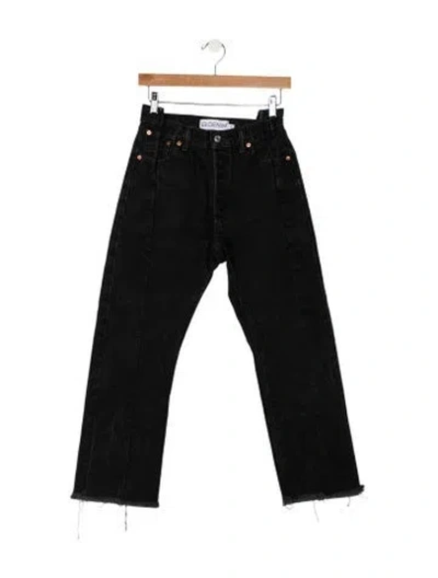 Pre-owned Eb Denim High-rise Straight Leg Jeans In Blue