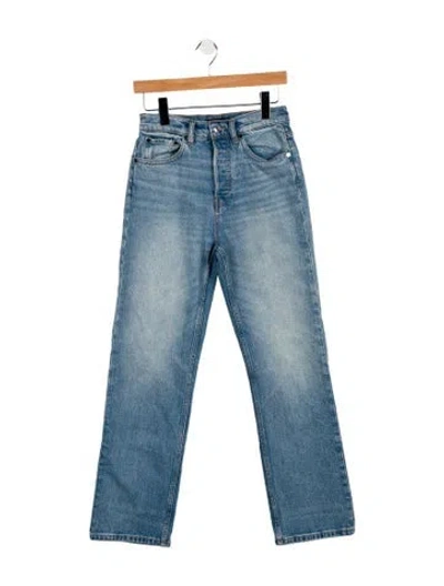 Pre-owned Eb Denim High-rise Straight Leg Jeans In Blue